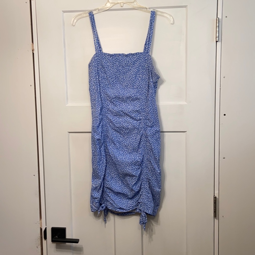 bodycon dress ruched stretchy side drawstrings
